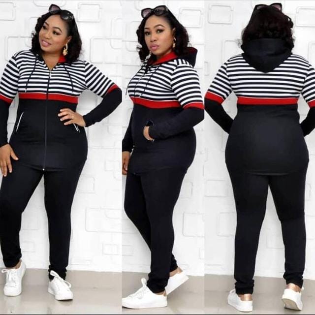 WND Striped Black and White Tracksuit